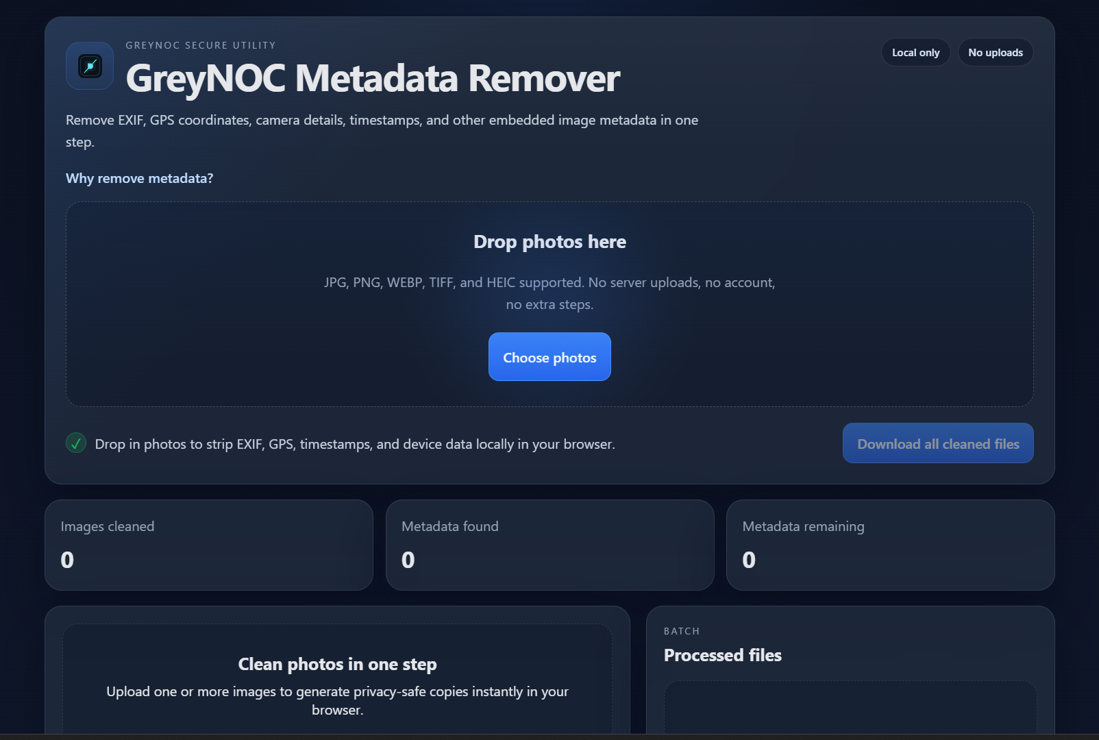 Photo Meta Data Remover